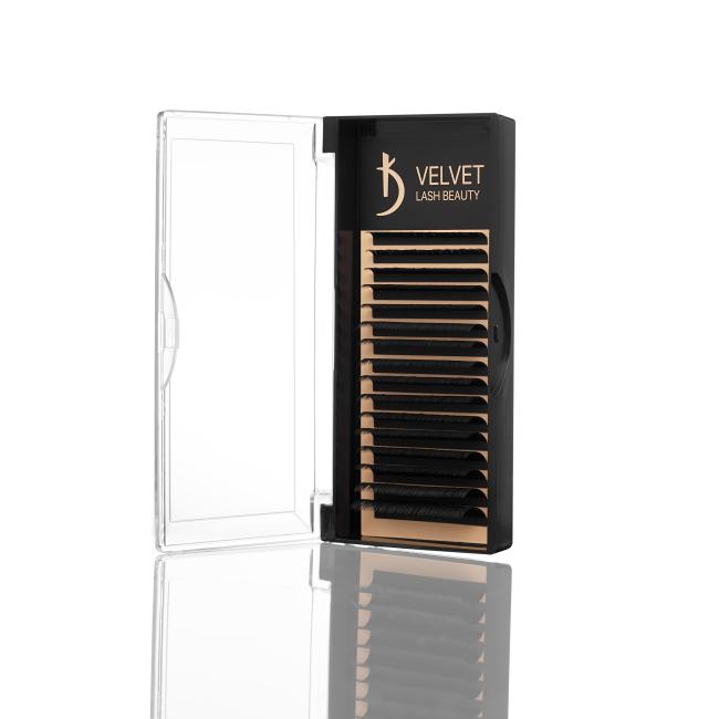 elvet Lash Beauty Eyelash Extensions 0.10 LC Mix (16 rows, lengths 6–14 mm)